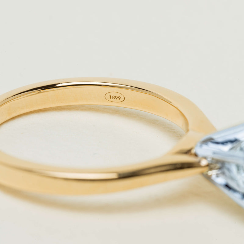 18ct Yellow Gold 1.29ct F VS1 Diamond Capri Ring - Ring - Walker & Hall