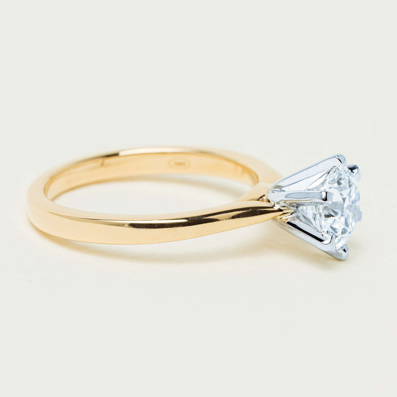 18ct Yellow Gold 1.29ct F VS1 Diamond Capri Ring - Ring - Walker & Hall
