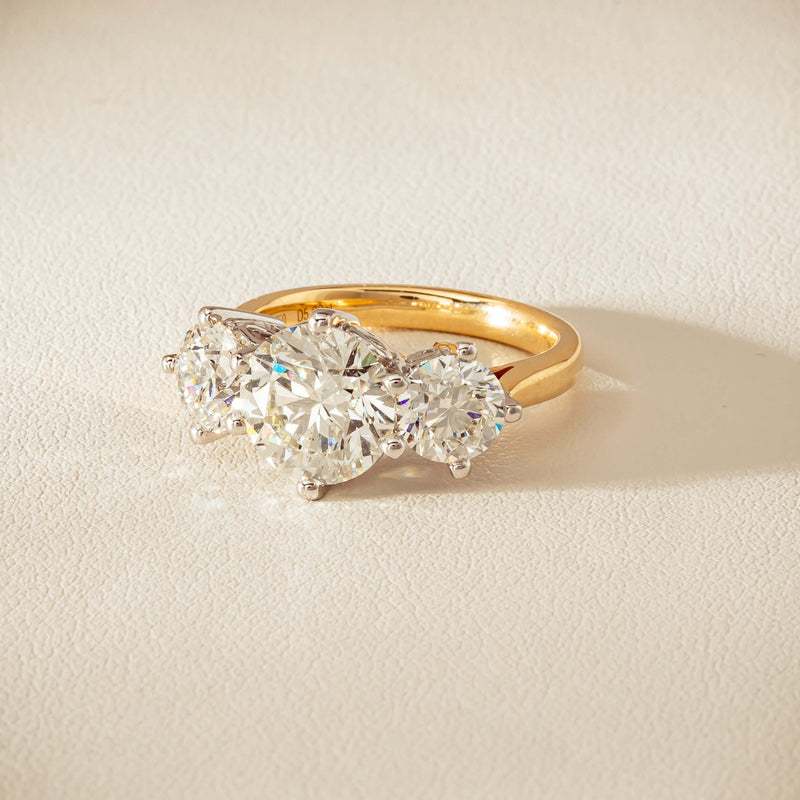 18ct Yellow & White Gold 5.03ct Diamond Coronado Ring - Ring - Walker & Hall
