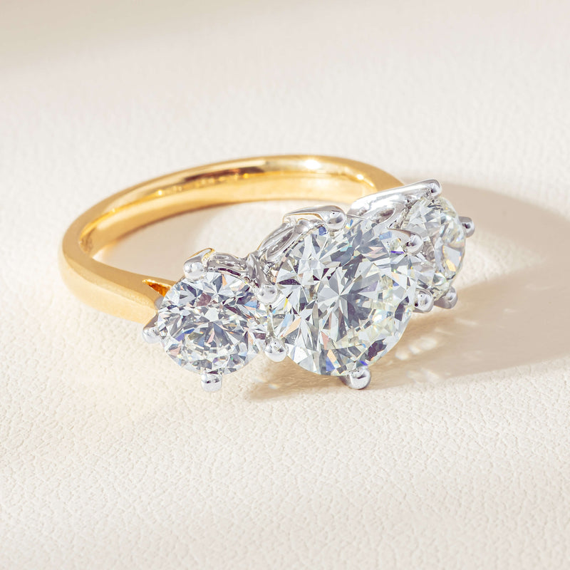 18ct Yellow & White Gold 5.03ct Diamond Coronado Ring - Ring - Walker & Hall