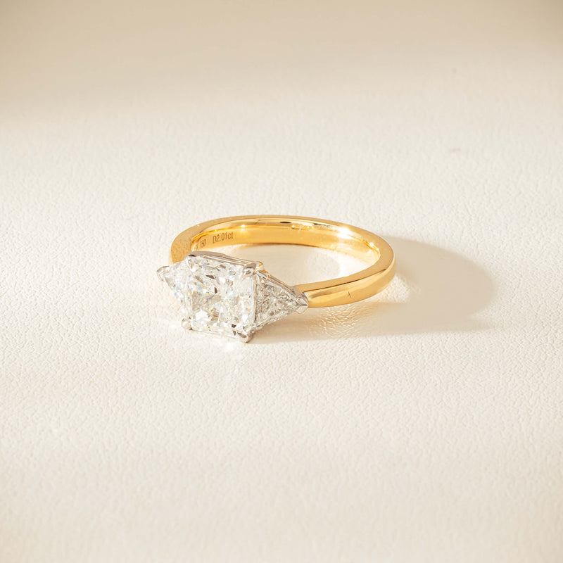 18ct Yellow & White Gold 2.01ct G SI1 Diamond Ring - Ring - Walker & Hall