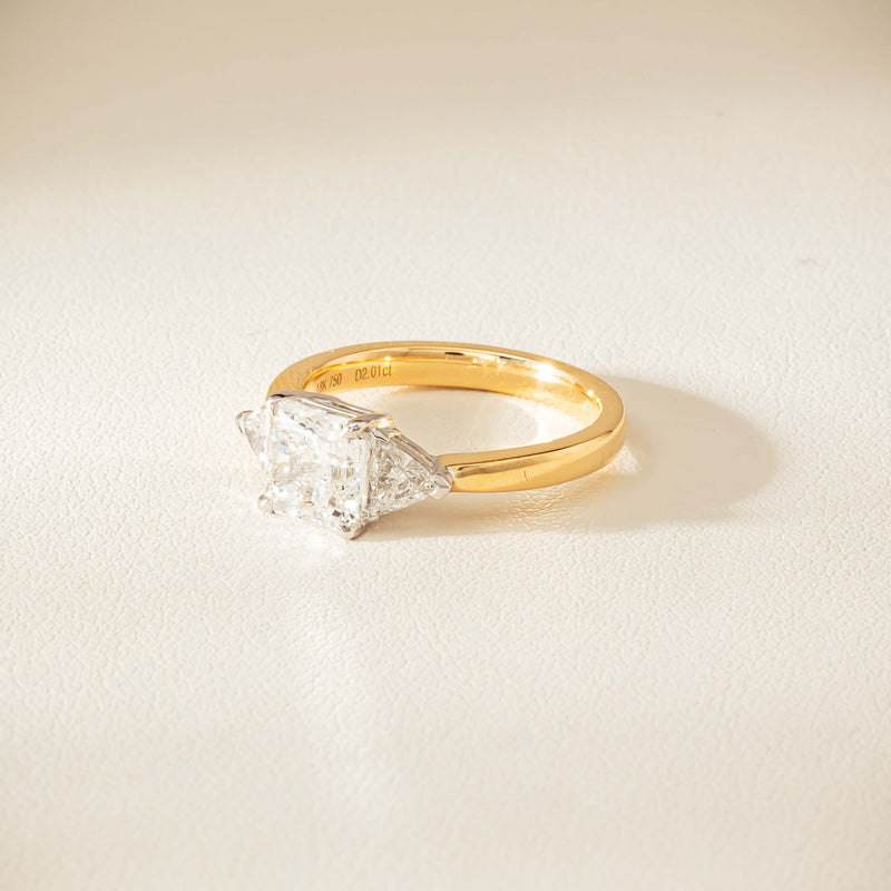 18ct Yellow & White Gold 2.01ct G SI1 Diamond Ring - Ring - Walker & Hall