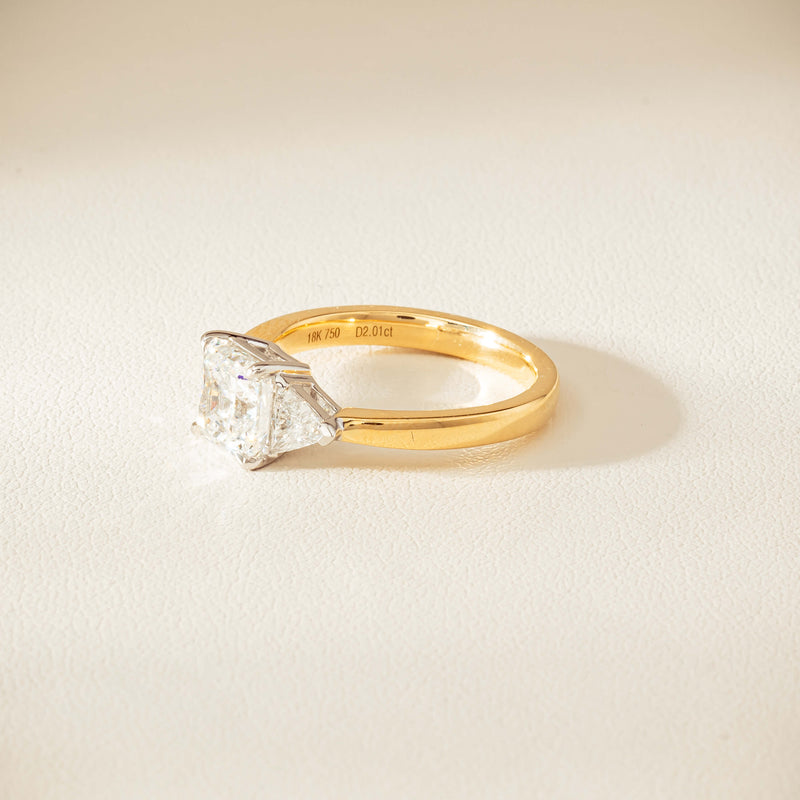 18ct Yellow & White Gold 2.01ct G SI1 Diamond Ring - Ring - Walker & Hall