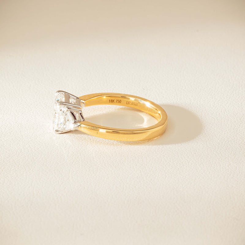 18ct Yellow & White Gold 2.01ct G SI1 Diamond Ring - Ring - Walker & Hall