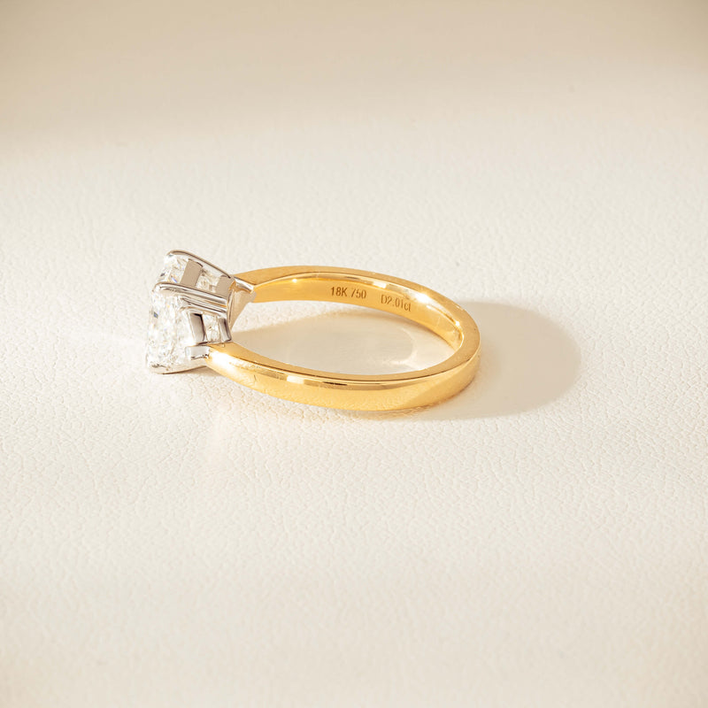 18ct Yellow & White Gold 2.01ct G SI1 Diamond Ring - Ring - Walker & Hall