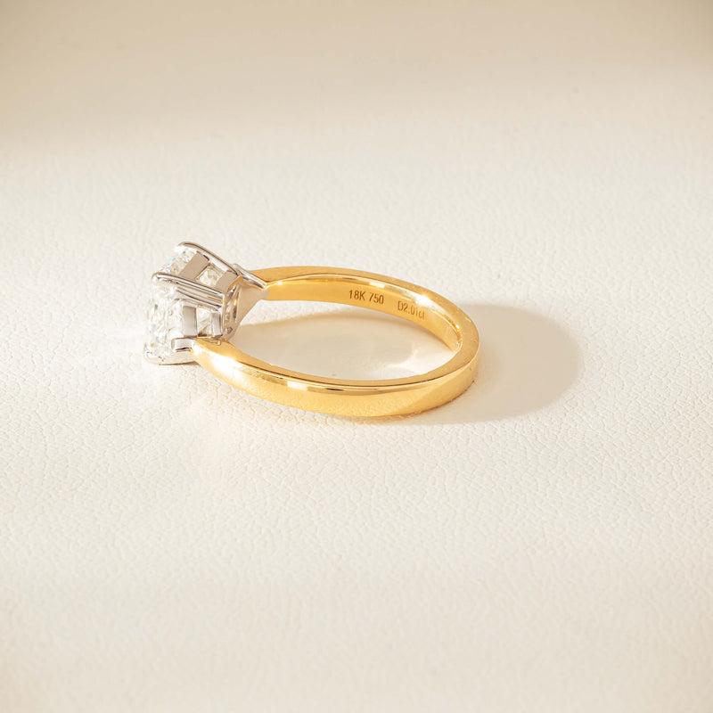 18ct Yellow & White Gold 2.01ct G SI1 Diamond Ring - Ring - Walker & Hall