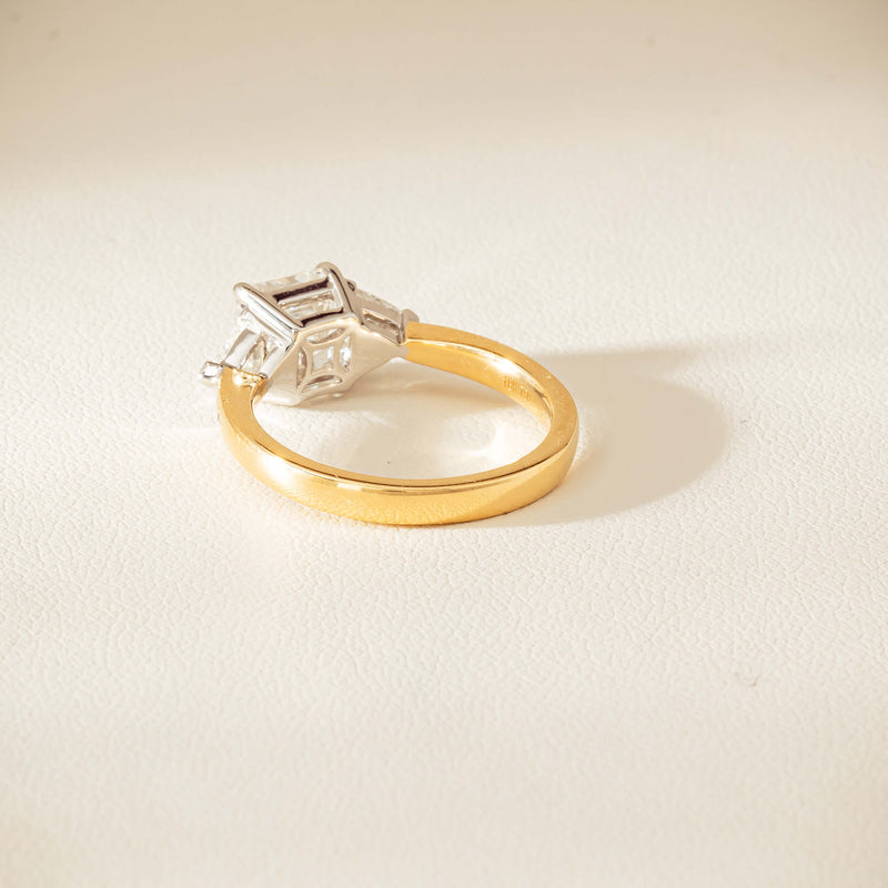 18ct Yellow & White Gold 2.01ct G SI1 Diamond Ring - Ring - Walker & Hall