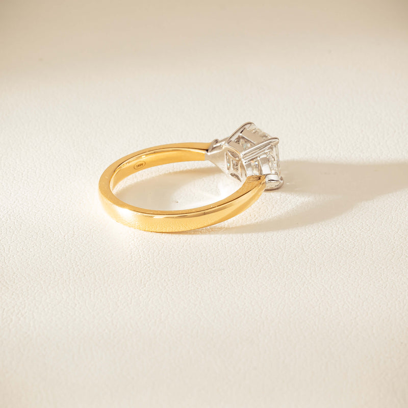 18ct Yellow & White Gold 2.01ct G SI1 Diamond Ring - Ring - Walker & Hall