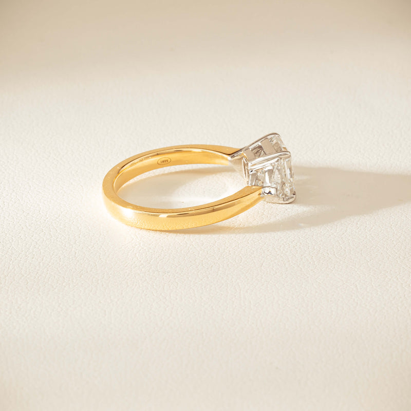 18ct Yellow & White Gold 2.01ct G SI1 Diamond Ring - Ring - Walker & Hall