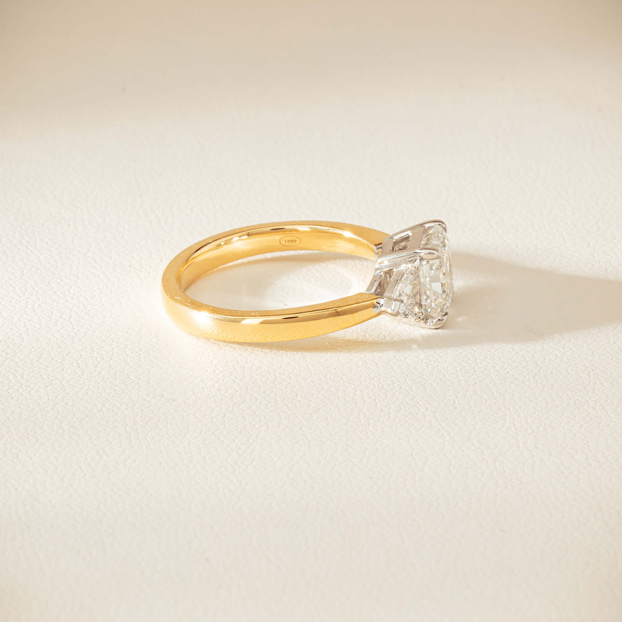 18ct Yellow & White Gold 2.01ct G SI1 Diamond Ring - Ring - Walker & Hall