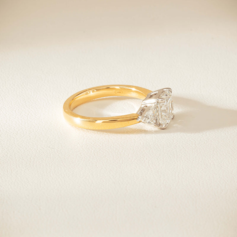 18ct Yellow & White Gold 2.01ct G SI1 Diamond Ring - Ring - Walker & Hall