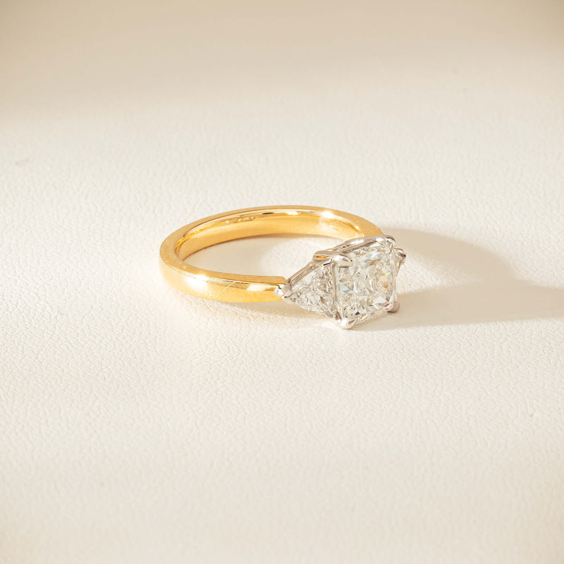 18ct Yellow & White Gold 2.01ct G SI1 Diamond Ring - Ring - Walker & Hall