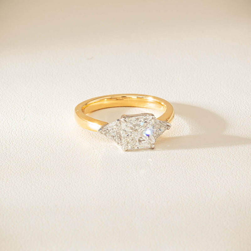 18ct Yellow & White Gold 2.01ct G SI1 Diamond Ring - Ring - Walker & Hall