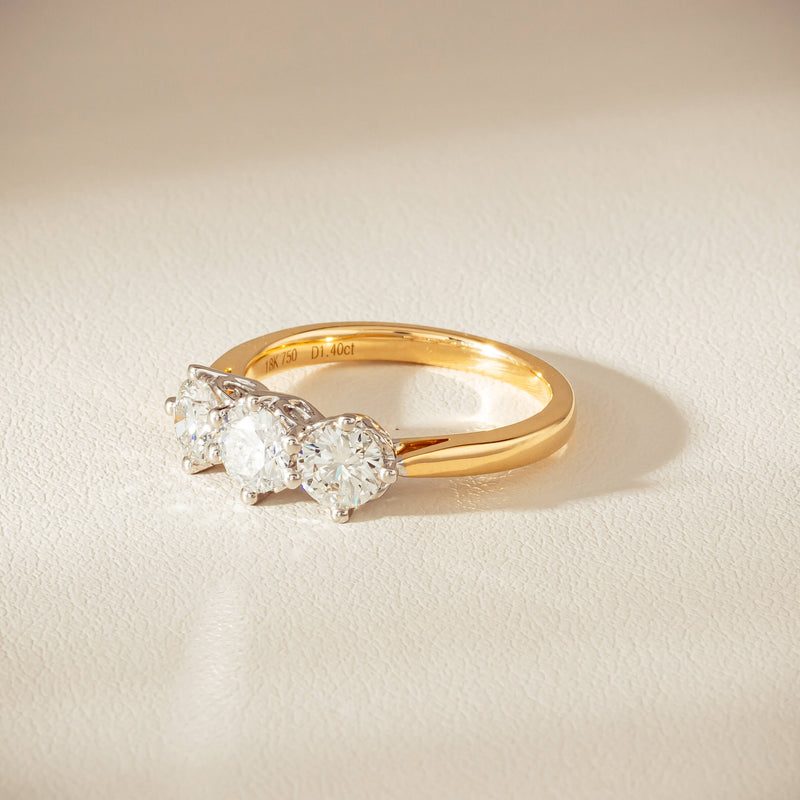 18ct Yellow Gold 1.40ct Diamond Coronado Ring - Ring - Walker & Hall