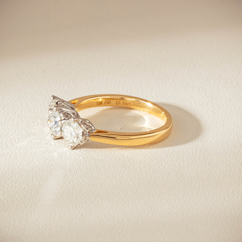 18ct Yellow Gold 1.40ct Diamond Coronado Ring - Ring - Walker & Hall