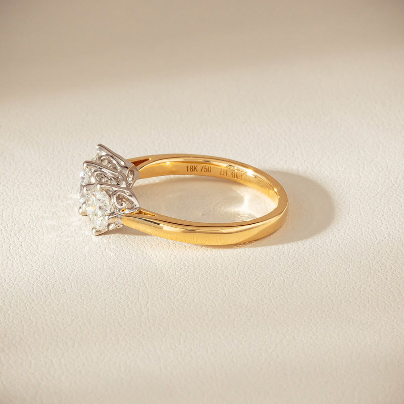 18ct Yellow Gold 1.40ct Diamond Coronado Ring - Ring - Walker & Hall