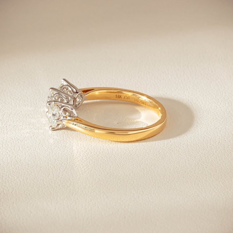 18ct Yellow Gold 1.40ct Diamond Coronado Ring - Ring - Walker & Hall