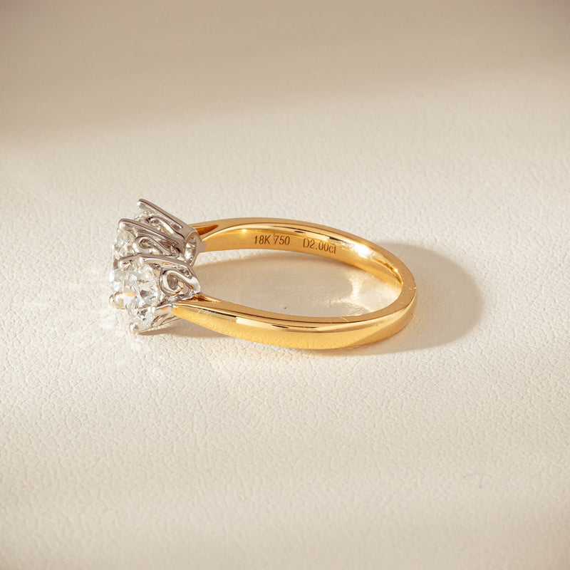 18ct Yellow Gold 2.00ct Diamond Coronado Ring - Ring - Walker & Hall