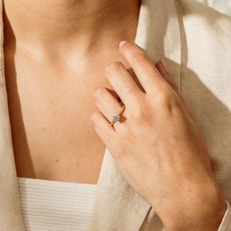 18ct Yellow Gold .60ct Reclaimed Diamond Capri Ring - Ring - Walker & Hall