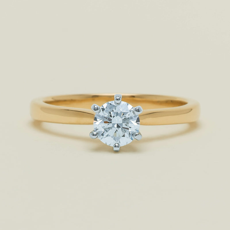 18ct Yellow Gold .60ct Reclaimed Diamond Capri Ring - Ring - Walker & Hall