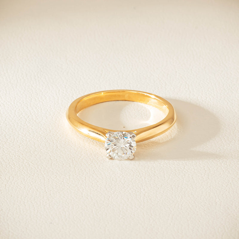 18ct Yellow Gold .72ct Reclaimed Diamond Venetian Ring - Ring - Walker & Hall