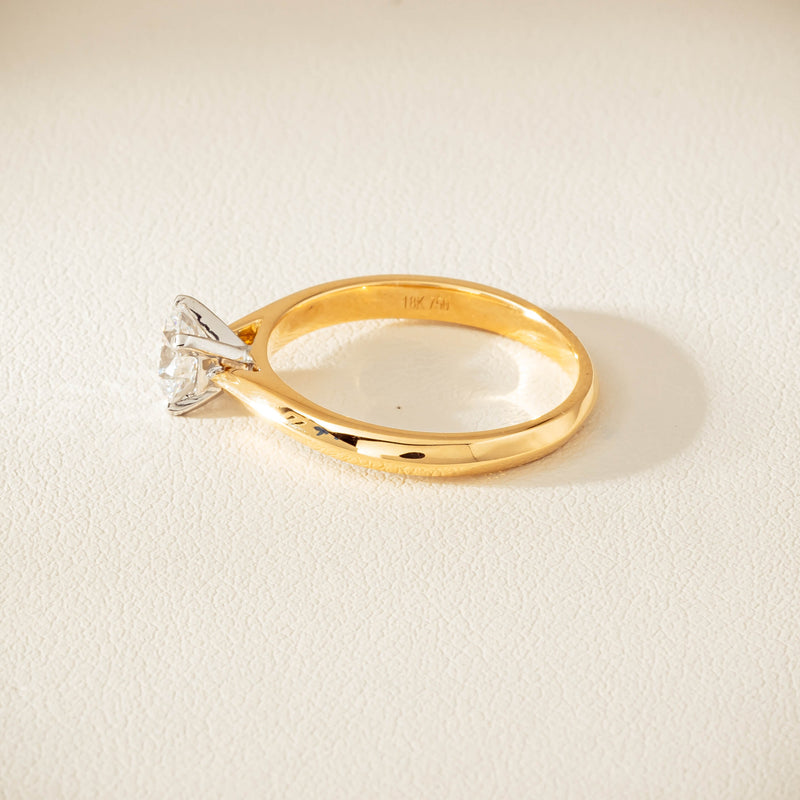 18ct Yellow Gold .72ct Reclaimed Diamond Venetian Ring - Ring - Walker & Hall