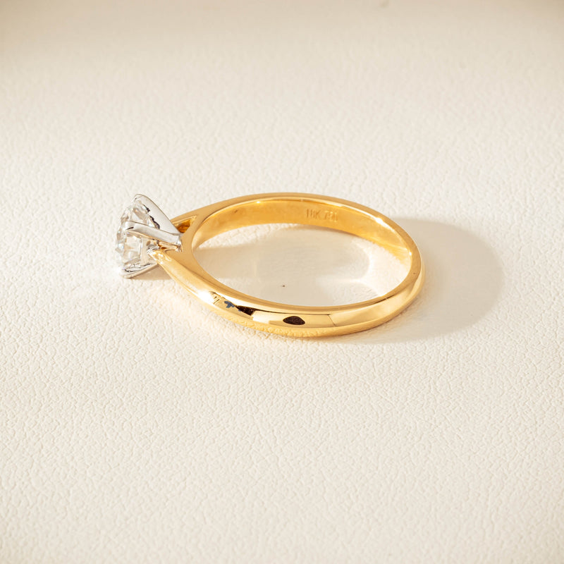 18ct Yellow Gold .72ct Reclaimed Diamond Venetian Ring - Ring - Walker & Hall