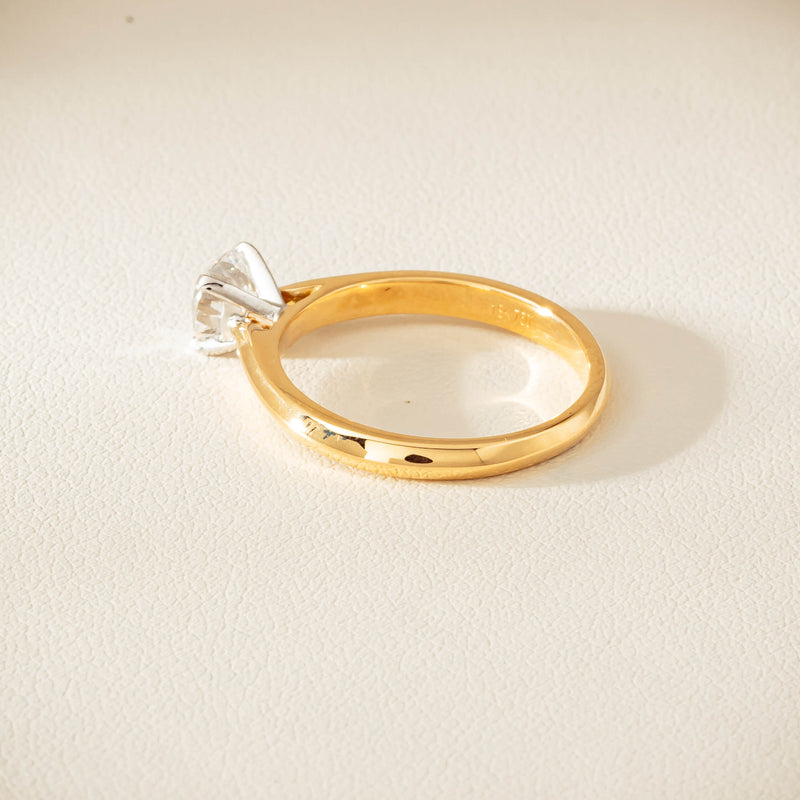 18ct Yellow Gold .72ct Reclaimed Diamond Venetian Ring - Ring - Walker & Hall