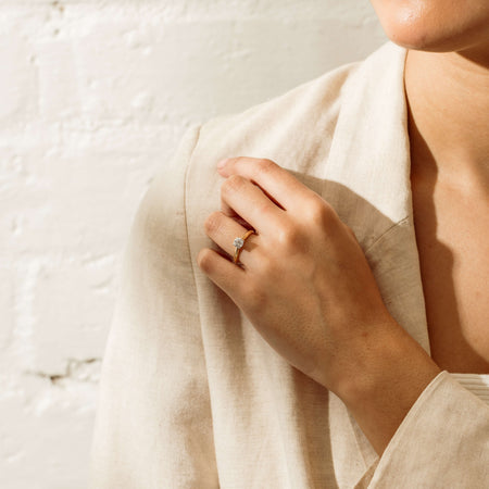 18ct Yellow Gold .72ct Reclaimed Diamond Venetian Ring - Ring - Walker & Hall