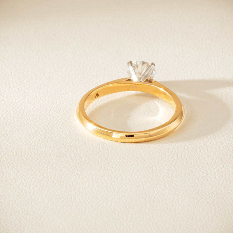 18ct Yellow Gold .72ct Reclaimed Diamond Venetian Ring - Ring - Walker & Hall