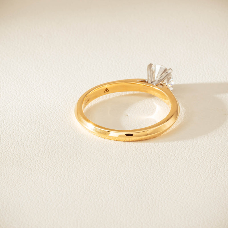 18ct Yellow Gold .72ct Reclaimed Diamond Venetian Ring - Ring - Walker & Hall