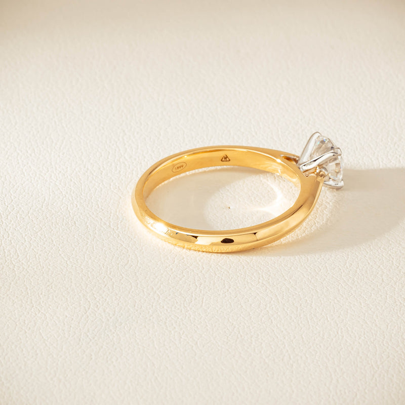 18ct Yellow Gold .72ct Reclaimed Diamond Venetian Ring - Ring - Walker & Hall