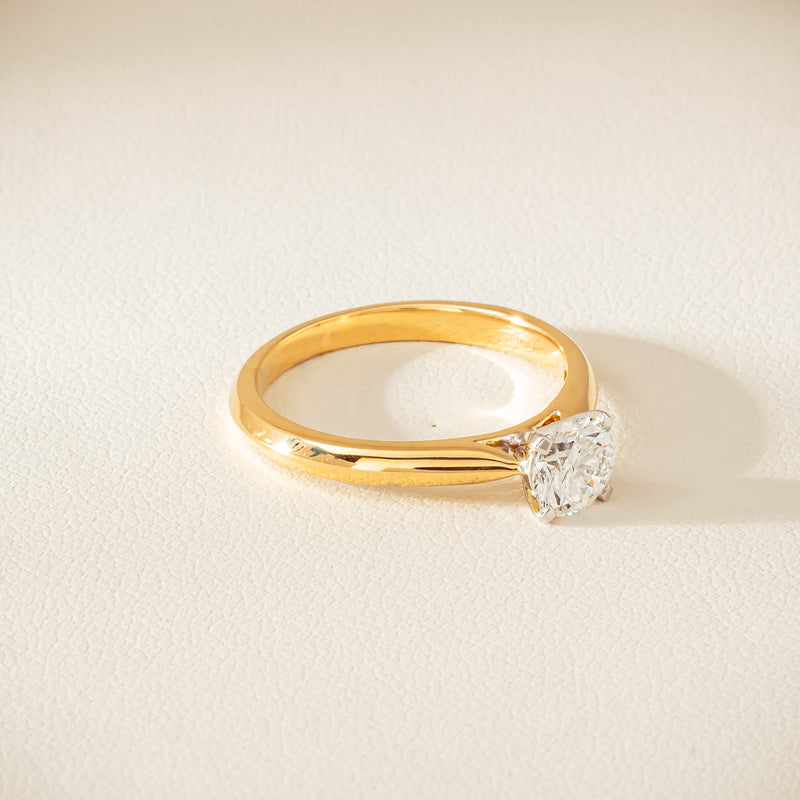 18ct Yellow Gold .72ct Reclaimed Diamond Venetian Ring - Ring - Walker & Hall