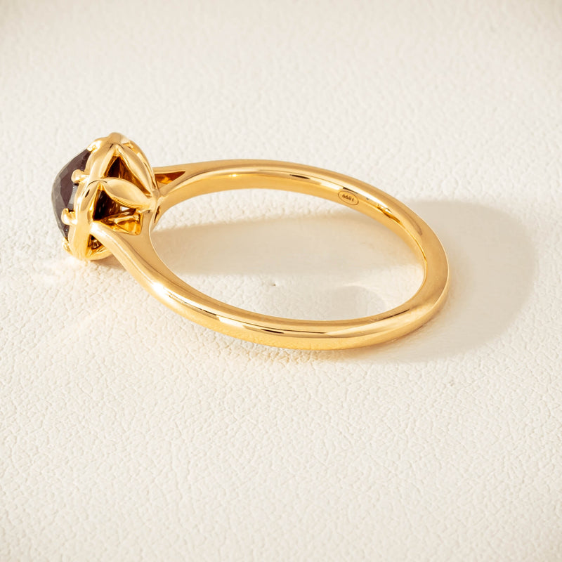 18ct Yellow Gold 1.07ct Black Diamond Solitaire Ring - Ring - Walker & Hall