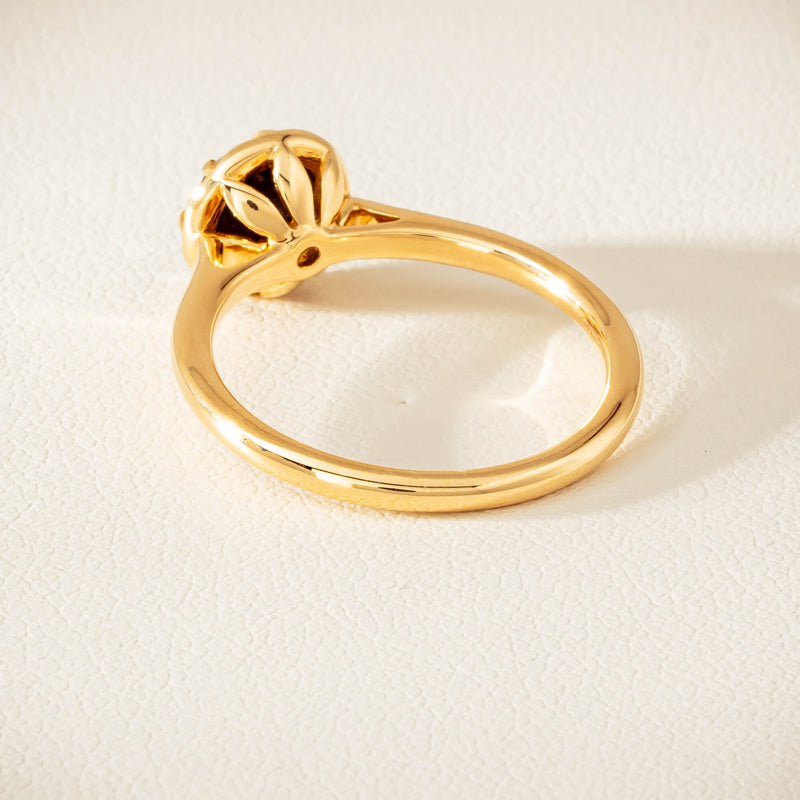18ct Yellow Gold 1.07ct Black Diamond Solitaire Ring - Ring - Walker & Hall