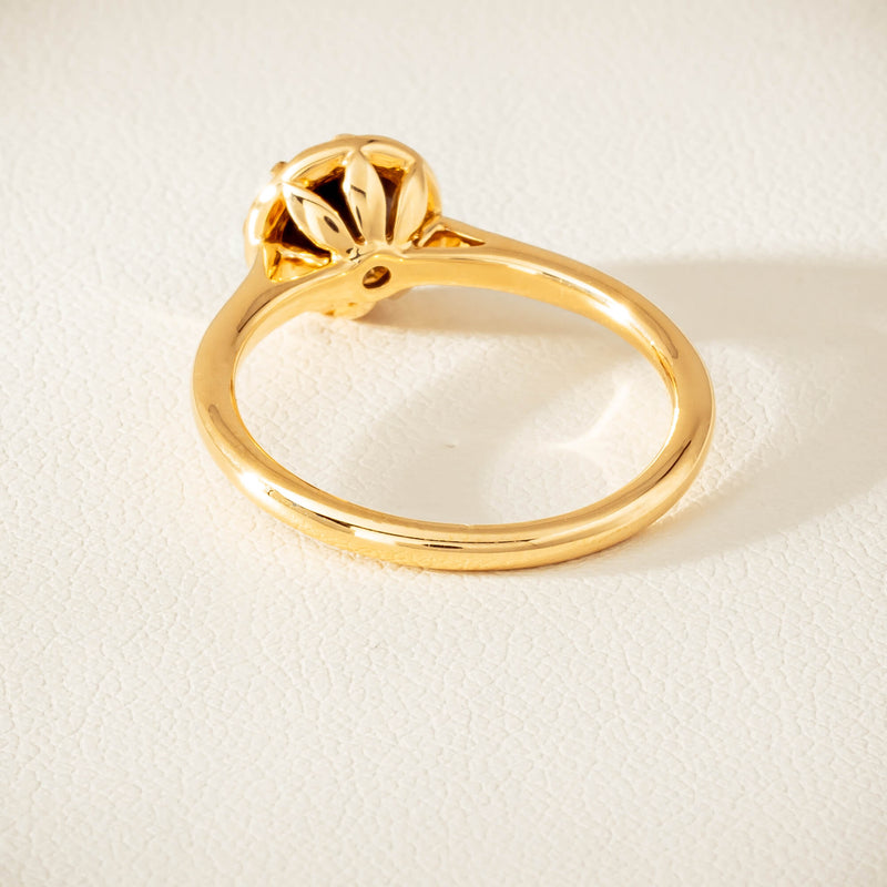 18ct Yellow Gold 1.07ct Black Diamond Solitaire Ring - Ring - Walker & Hall