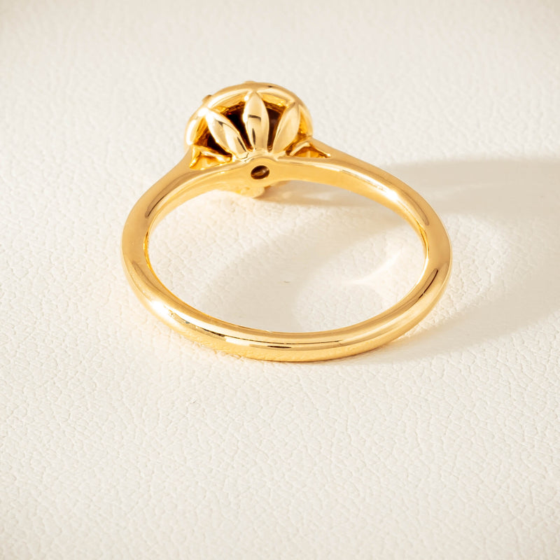 18ct Yellow Gold 1.07ct Black Diamond Solitaire Ring - Ring - Walker & Hall