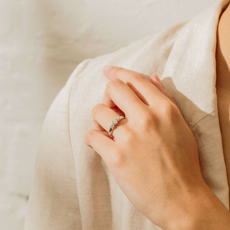 Deja Vu 18ct White Gold .43ct Diamond Three-Stone Ring - Ring - Walker & Hall