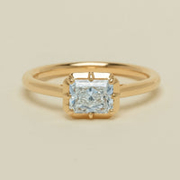 18ct Yellow Gold 1.00ct Radiant Diamond Dawn Ring - Ring - Walker & Hall