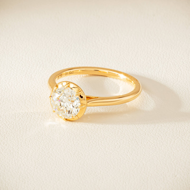 18ct Yellow Gold 1.50ct VS2 Diamond Dawn Ring - Ring - Walker & Hall