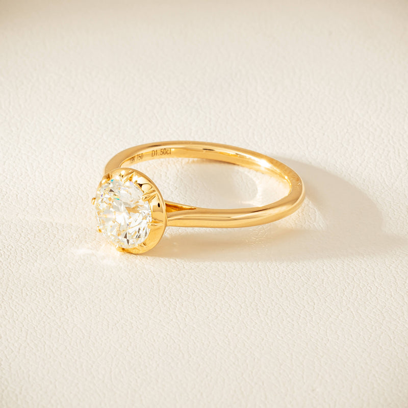 18ct Yellow Gold 1.50ct VS2 Diamond Dawn Ring - Ring - Walker & Hall