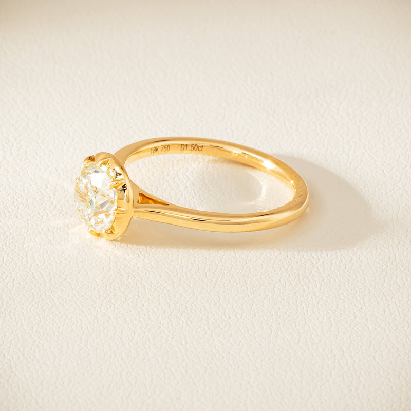 18ct Yellow Gold 1.50ct VS2 Diamond Dawn Ring - Ring - Walker & Hall