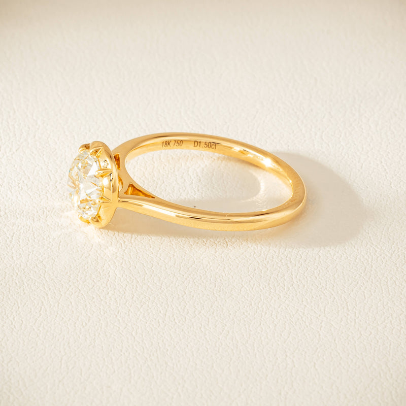 18ct Yellow Gold 1.50ct VS2 Diamond Dawn Ring - Ring - Walker & Hall