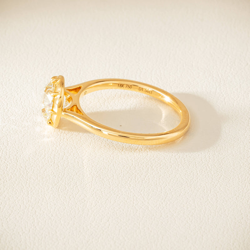 18ct Yellow Gold 1.50ct VS2 Diamond Dawn Ring - Ring - Walker & Hall