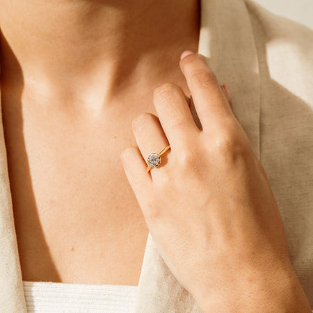 18ct Yellow & White Gold .87ct Reclaimed Diamond Dawn Ring - Ring - Walker & Hall