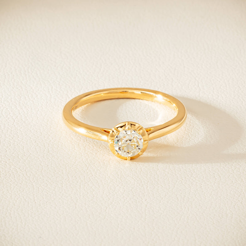 18ct Yellow Gold .50ct Reclaimed Old-Cut Diamond Dawn Ring - Ring - Walker & Hall