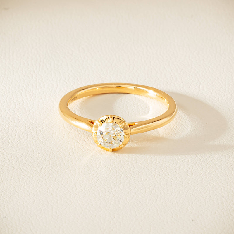 18ct Yellow Gold .50ct Reclaimed Old-Cut Diamond Dawn Ring - Ring - Walker & Hall