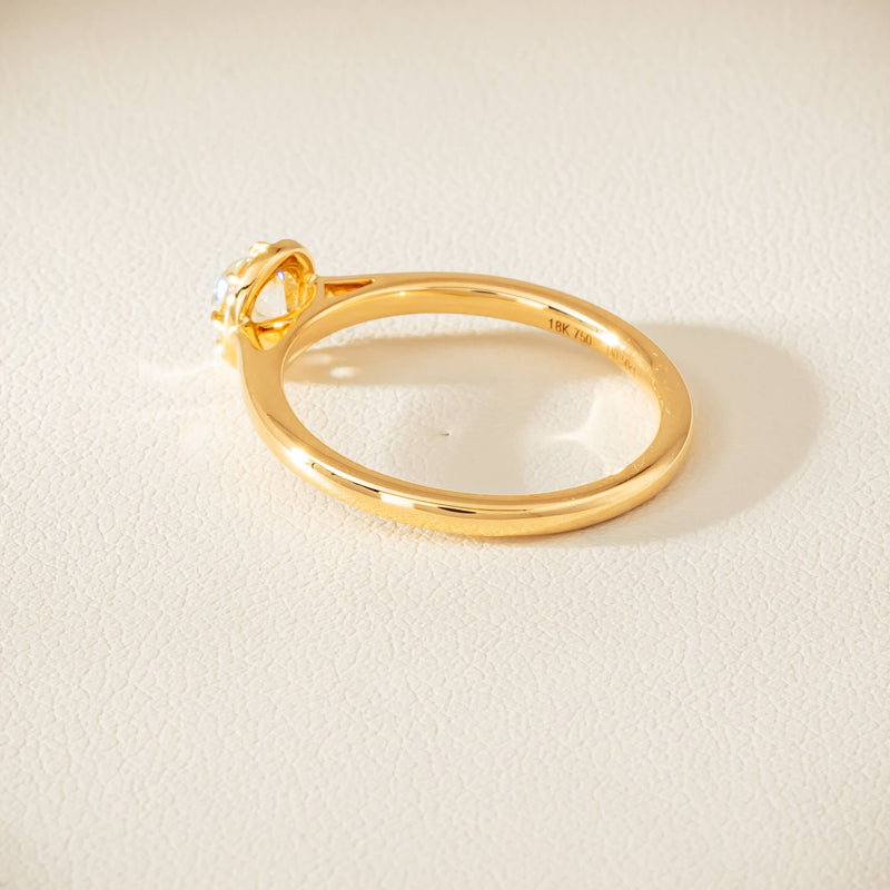 18ct Yellow Gold .50ct Reclaimed Old-Cut Diamond Dawn Ring - Ring - Walker & Hall