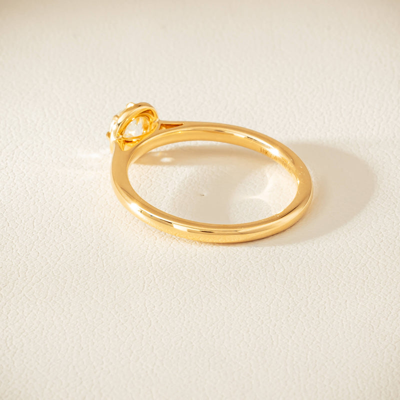 18ct Yellow Gold .50ct Reclaimed Old-Cut Diamond Dawn Ring - Ring - Walker & Hall