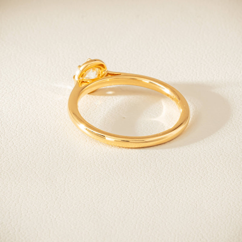 18ct Yellow Gold .50ct Reclaimed Old-Cut Diamond Dawn Ring - Ring - Walker & Hall